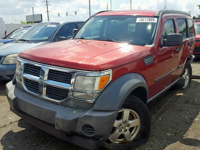 1D8GU28K27W632219 - 2007 DODGE NITRO SXT RED photo 2