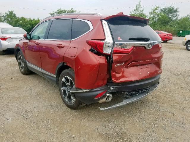 2HKRW2H95KH602287 - 2019 HONDA CR-V TOURI RED photo 3