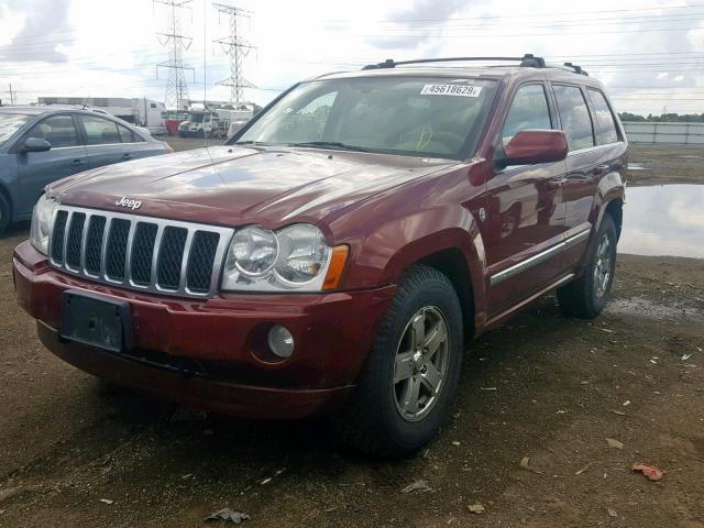 1J8HR68237C503282 - 2007 JEEP GRAND CHER MAROON photo 2