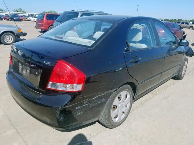 KNAFE221095656032 - 2009 KIA SPECTRA EX BLACK photo 4