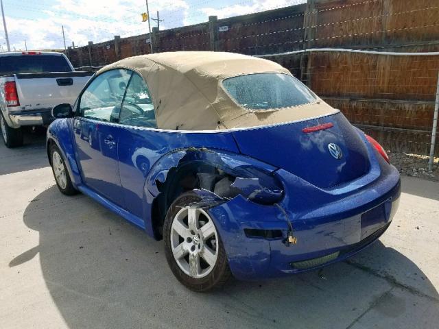 3VWRF31Y27M408242 - 2007 VOLKSWAGEN NEW BEETLE ლურჯი ფოტო 3