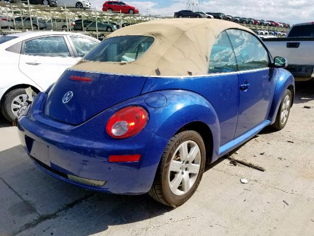 3VWRF31Y27M408242 - 2007 VOLKSWAGEN NEW BEETLE ლურჯი ფოტო 4