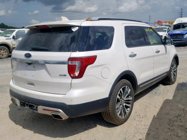 1FM5K8HT2GGB25642 - 2016 FORD EXPLORER P WHITE photo 4