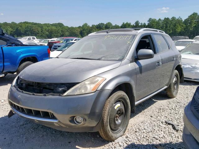 JN8AZ08W46W520392 - 2006 NISSAN MURANO SL SILVER photo 2