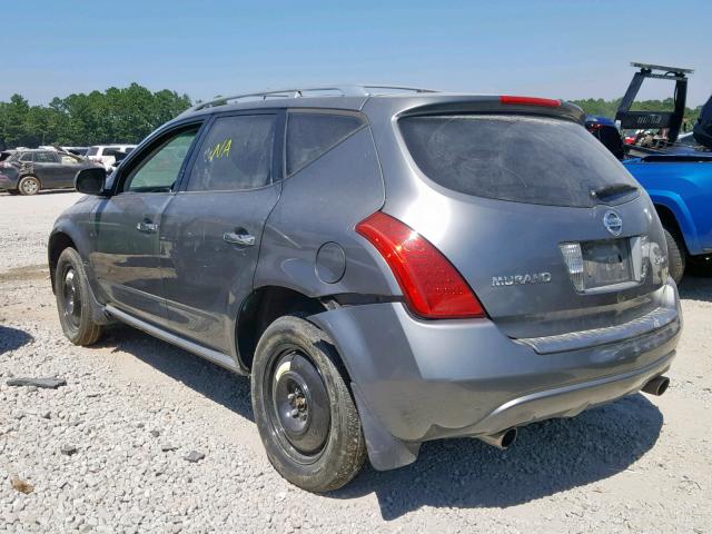 JN8AZ08W46W520392 - 2006 NISSAN MURANO SL SILVER photo 3