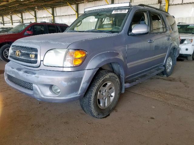 5TDZT38A62S082149 - 2002 TOYOTA SEQUOIA LI GRAY photo 2