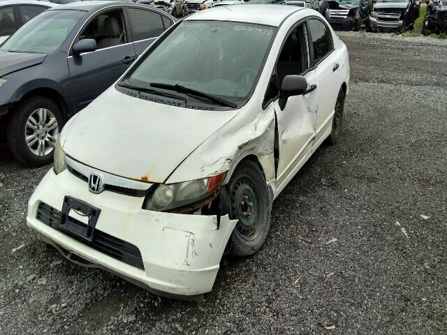 2HGFA16298H124525 - 2008 HONDA CIVIC DX WHITE photo 2