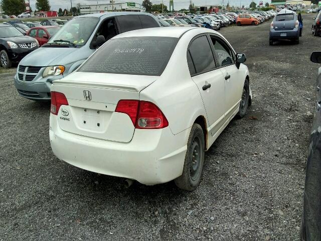 2HGFA16298H124525 - 2008 HONDA CIVIC DX WHITE photo 4