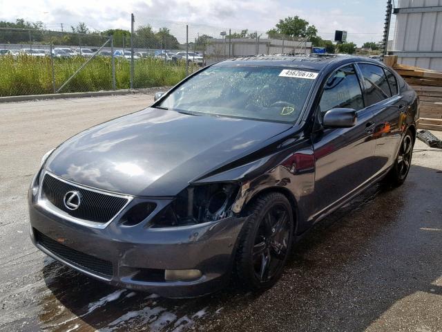 JTHBN96SX65001545 - 2006 LEXUS GS 430 GRAY photo 2