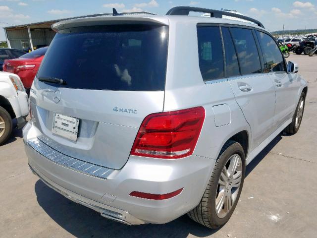 WDCGG8JB3EG305476 - 2014 MERCEDES-BENZ GLK 350 4M SILVER photo 4