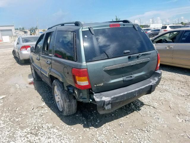 1J4GX48S63C538898 - 2003 JEEP GRAND CHER GREEN photo 3