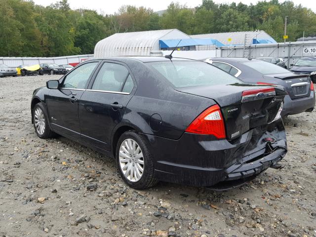 3FADP0L35AR175161 - 2010 FORD FUSION HYB BLACK photo 3