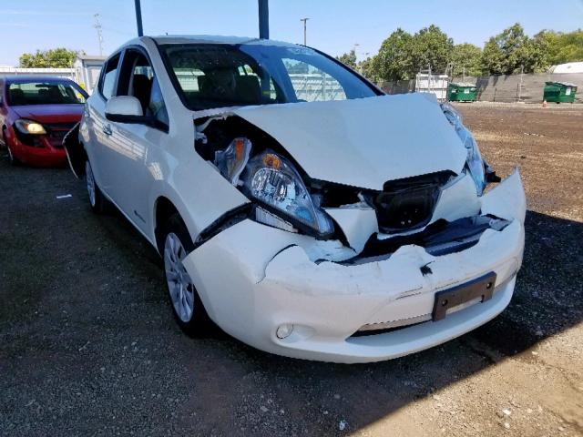 1N4BZ0CPXHC301382 - 2017 NISSAN LEAF S WHITE photo 1