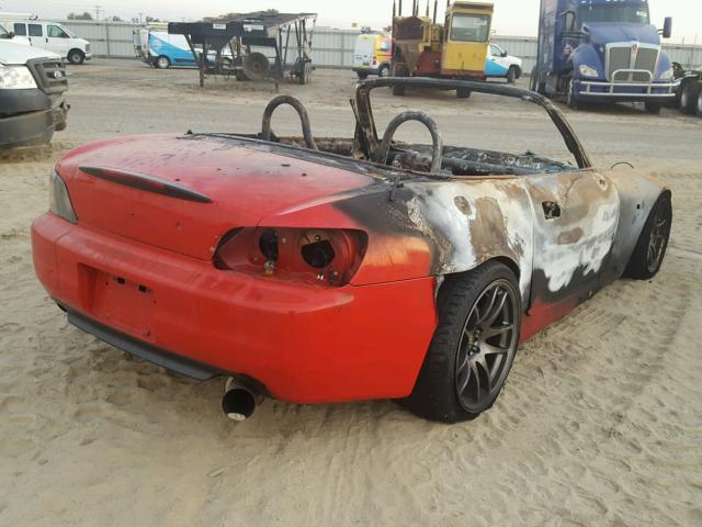 JHMAP11401T009593 - 2001 HONDA S2000 BURN photo 4