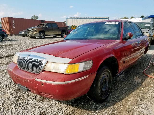 2MEFM74W5WX611852 - 1998 MERCURY GRAND MARQ RED photo 2