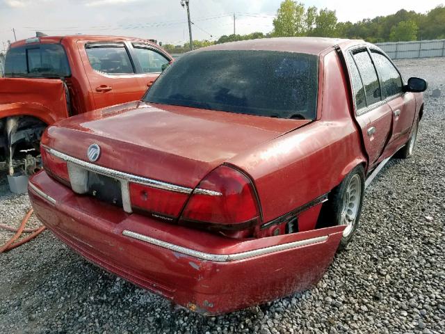 2MEFM74W5WX611852 - 1998 MERCURY GRAND MARQ RED photo 4