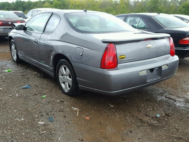 2G1WM15K069306038 - 2006 CHEVROLET MONTE CARL ნაცრისფერი ფოტო 3