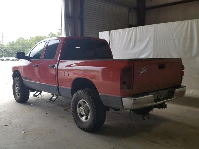 3D7KU28673G728440 - 2003 DODGE RAM 2500 S წითელი ფოტო 3