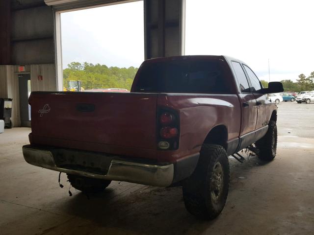 3D7KU28673G728440 - 2003 DODGE RAM 2500 S წითელი ფოტო 4