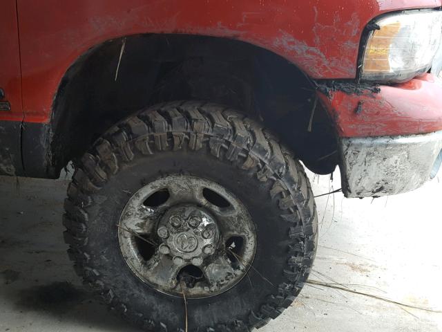 3D7KU28673G728440 - 2003 DODGE RAM 2500 S წითელი ფოტო 9