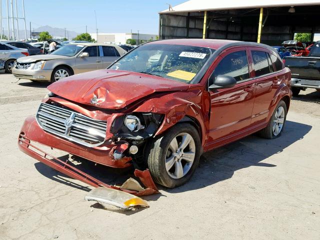 1B3CB4HA5AD549863 - 2010 DODGE CALIBER SX MAROON photo 2