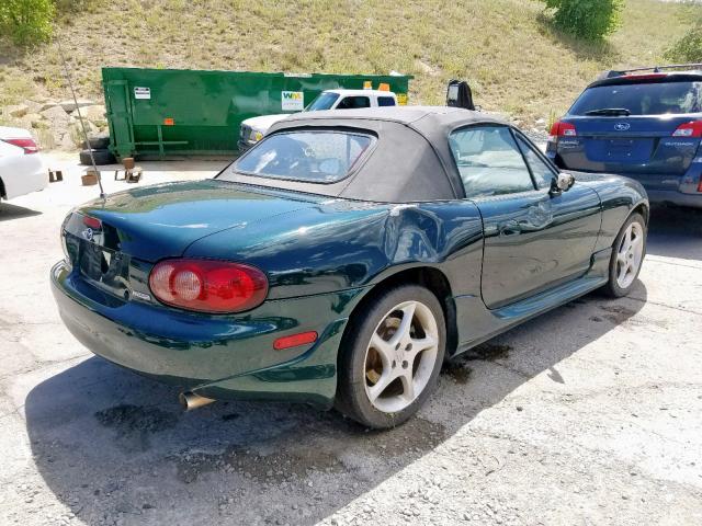 JM1NB353930300838 - 2003 MAZDA MX-5 MIATA GREEN photo 4