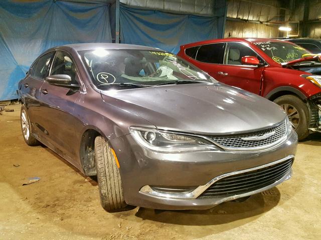 1C3CCCAB4FN611042 - 2015 CHRYSLER 200 LIMITE GRAY photo 1