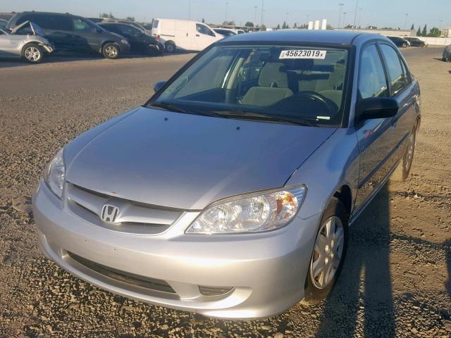 2HGES16364H588724 - 2004 HONDA CIVIC DX V SILVER photo 2