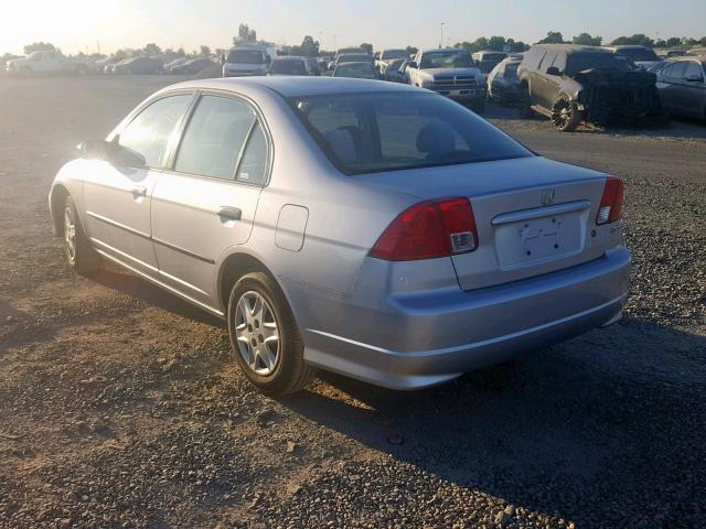 2HGES16364H588724 - 2004 HONDA CIVIC DX V SILVER photo 3