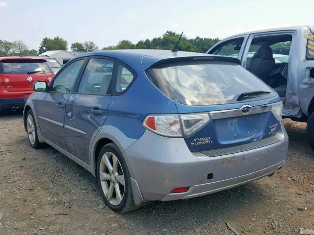 JF1GH63648H835693 - 2008 SUBARU IMPREZA OU BLUE photo 3