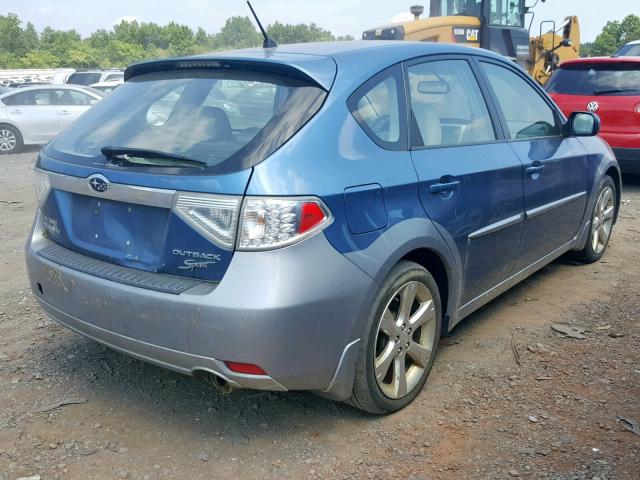 JF1GH63648H835693 - 2008 SUBARU IMPREZA OU BLUE photo 4