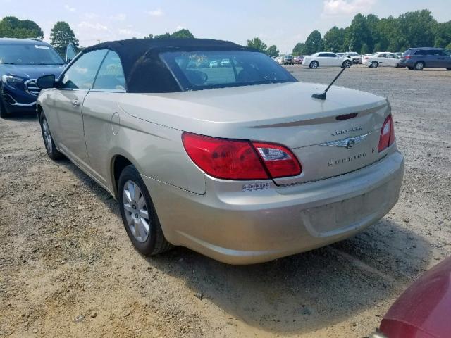 1C3BC4EB1AN139970 - 2010 CHRYSLER SEBRING LX GOLD photo 3