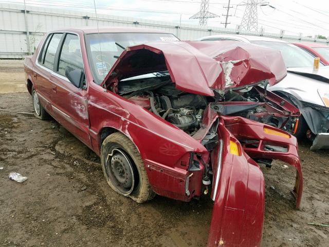 1B3XA56K3MF576462 - 1991 DODGE SPIRIT LE MAROON photo 1