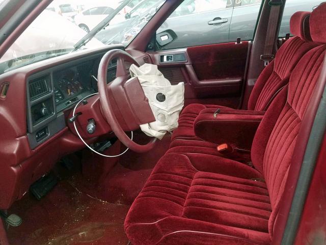 1B3XA56K3MF576462 - 1991 DODGE SPIRIT LE MAROON photo 5