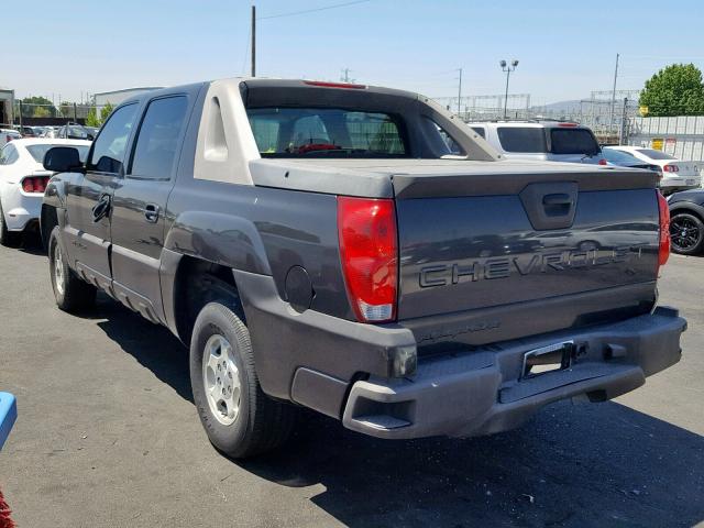 3GNEC12T94G160347 - 2004 CHEVROLET AVALANCHE CHARCOAL photo 3