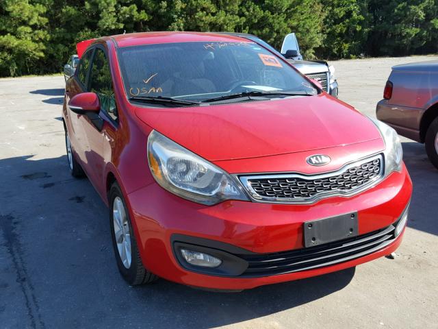 KNADN4A38D6198829 - 2013 KIA RIO EX RED photo 1