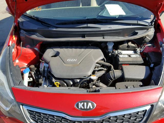 KNADN4A38D6198829 - 2013 KIA RIO EX RED photo 7