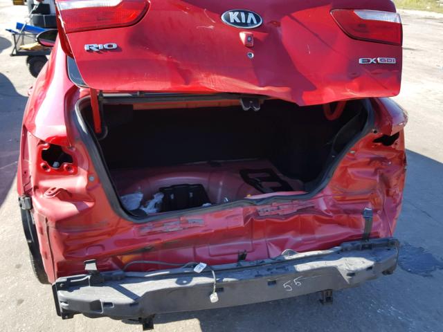 KNADN4A38D6198829 - 2013 KIA RIO EX RED photo 9