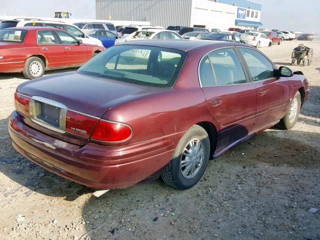 1G4HP52K444107217 - 2004 BUICK LESABRE CU MAROON photo 4