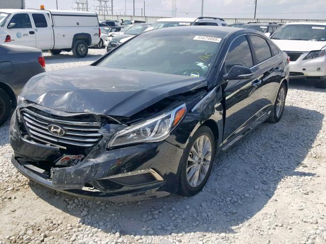 5NPE34AF6FH024936 - 2015 HYUNDAI SONATA SPO BLACK photo 2