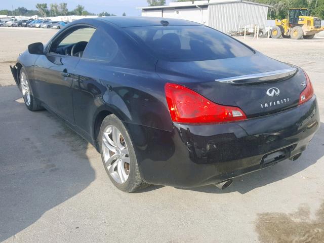 JNKCV64EX9M606837 - 2009 INFINITI G37 BASE BLACK photo 3