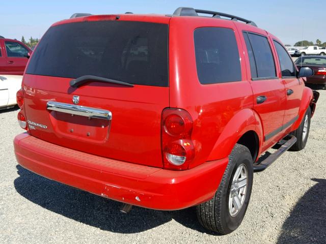 1D4HB48NX6F190984 - 2006 DODGE DURANGO SL RED photo 4