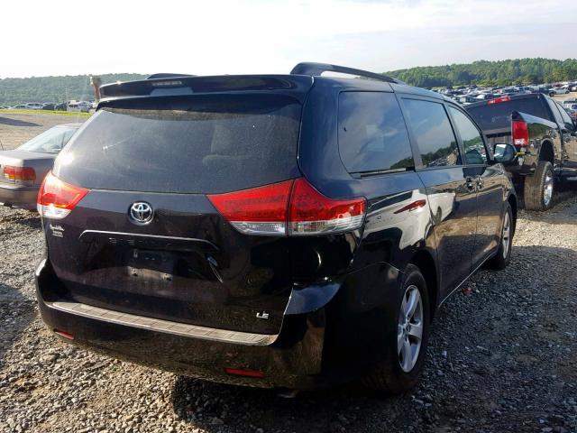 5TDKK3DC3DS397859 - 2013 TOYOTA SIENNA LE BLACK photo 4