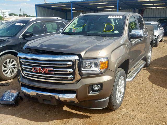 1GTG6DEN6H1141993 - 2017 GMC CANYON SLT BROWN photo 2