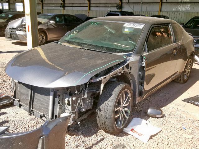 JTKJF5C77E3080338 - 2014 TOYOTA SCION TC ნაცრისფერი ფოტო 2