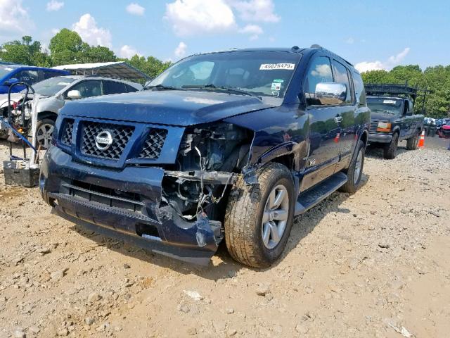 5N1BA08D68N619614 - 2008 NISSAN ARMADA SE BLUE photo 2