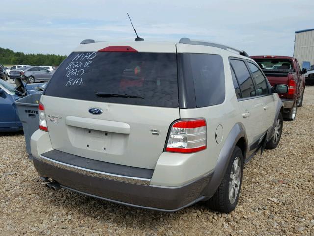 1FMDK05W78GA11259 - 2008 FORD TAURUS X S BEIGE photo 4