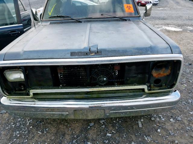 3B4GW12T2HM737023 - 1987 DODGE RAMCHARGER GRAY photo 7