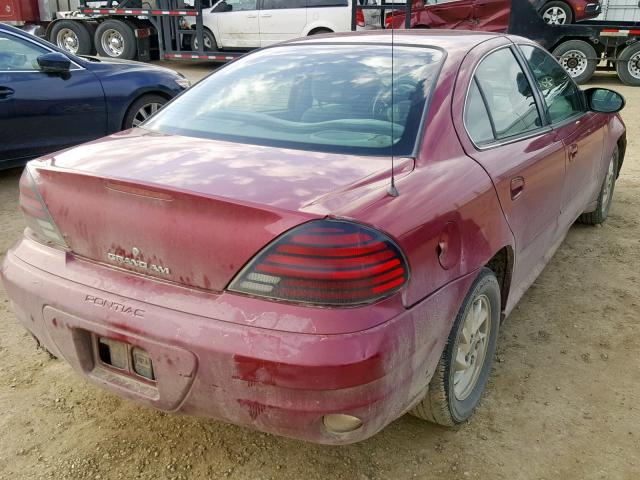1G2NE52E85M157051 - 2005 PONTIAC GRAND AM S MAROON photo 4