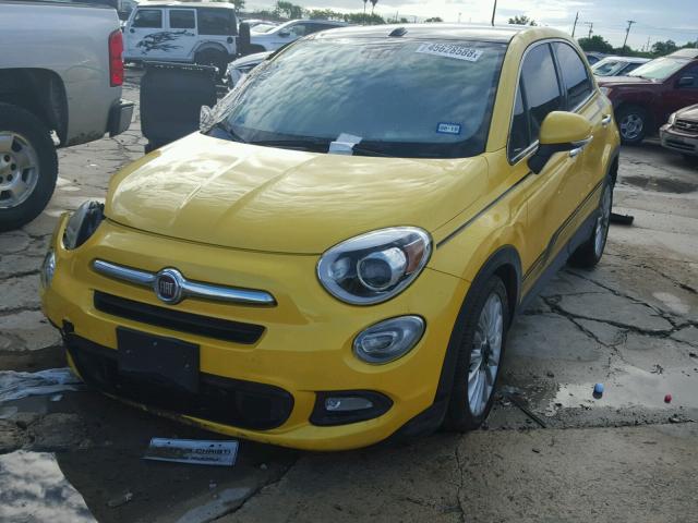 ZFBCFXDT9GP387421 - 2016 FIAT 500X LOUNG YELLOW photo 2